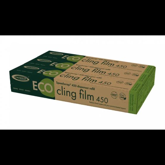 Prowrap Speedwrap by Wrapex 18" 45cm Eco Cling Film 200m Pack of 3 Rolls